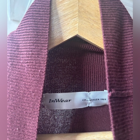 INWEAR | Ida dress in burgundy | size medium - Picture 7 of 7